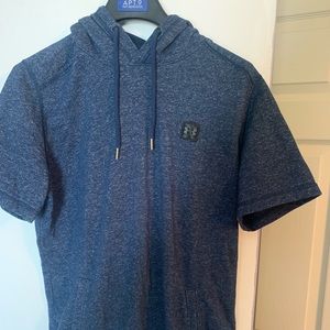 Under Armor Navy Blue Short Sleeve Hoodie - XL (Fitted)